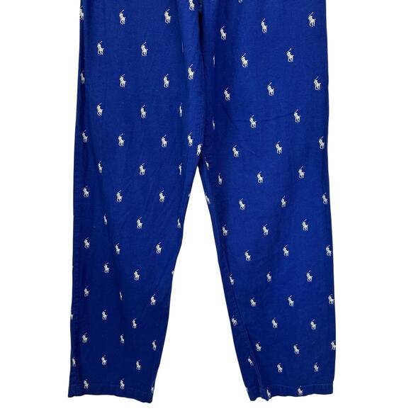 2/$30 Polo Ralph Lauren Pony Polo Player Cotton Pajama Pants Blue Size S - Picture 3 of 11
